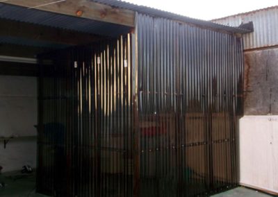 Completed outside enclosure on farm
