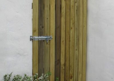 Handmade raw wood gate