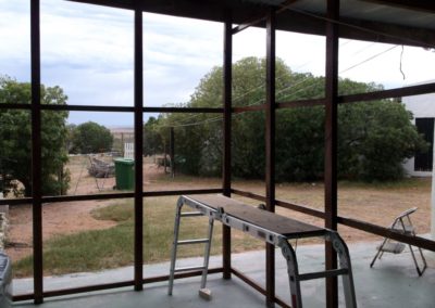 Porch enclosure before
