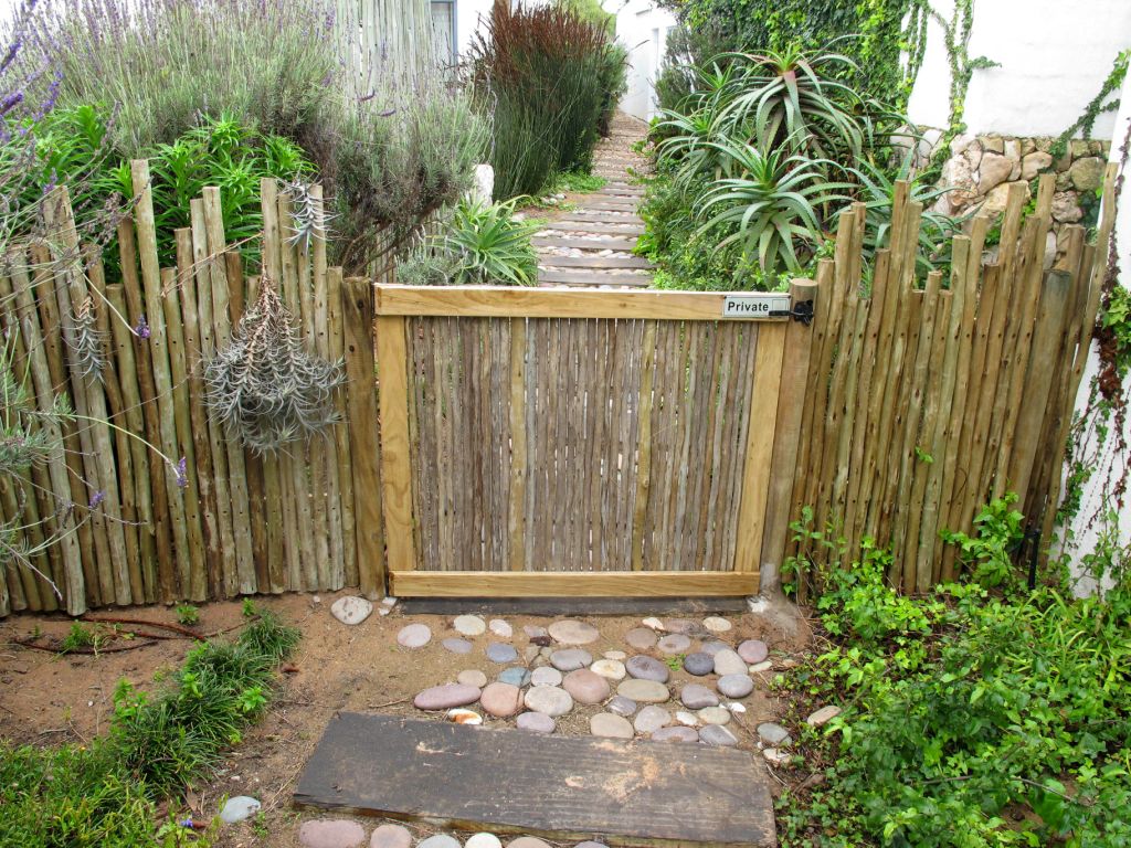 Rustic garden gate and fence